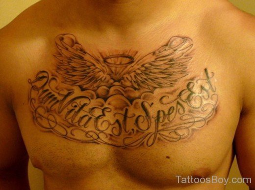 Fabulous Words Tattoo On Chest