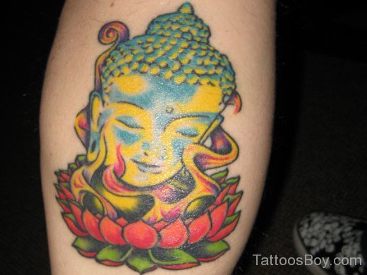 Fabulous Buddha Face Tattoo Design