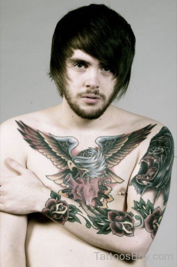 Fantastic Birds Chest Tattoo