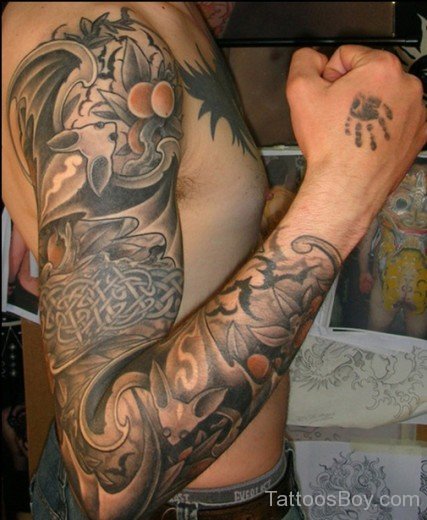 Funky Tattoo Design On  Arm