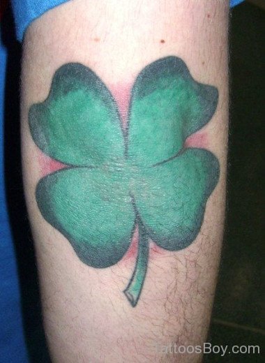 Gorgeous  Color Clover Leaf Tattoo