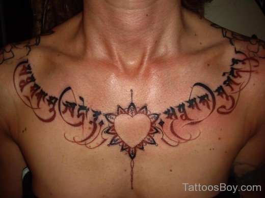 Heart Tattoo On Chest