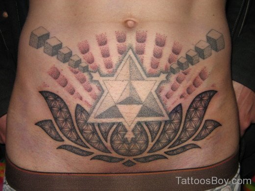 Large Belly Tattoo Design