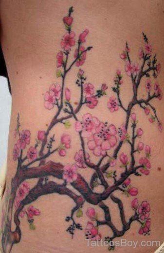 Lovable Cheery Tattoo On Back