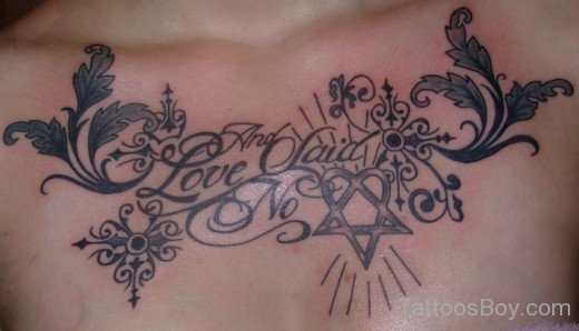 Love Tattoo On Chest