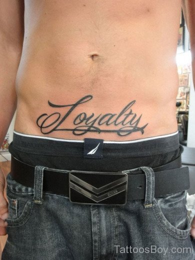 Loyalty Tattoo Design On Belly