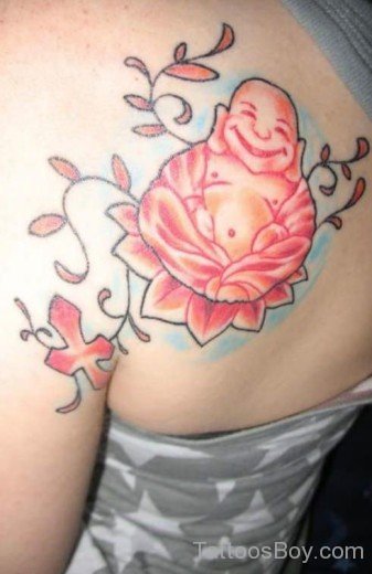 Beautiful Buddhist Tattoo On  Back Shoulder