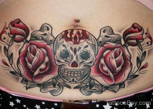 Stylish Devil Tattoo Design On Belly