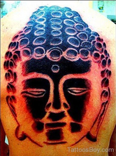 Nice Buddha Tattoo On Back Body