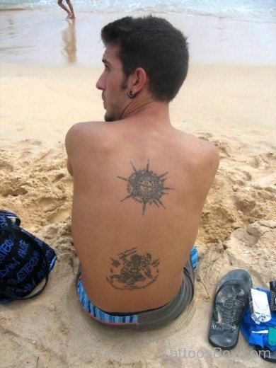 Buddhist Symbol On Back