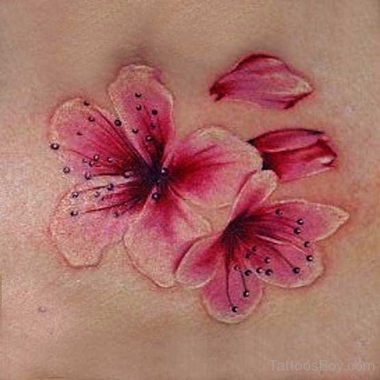 Simple Cherry Blossom Tattoo Designs.
