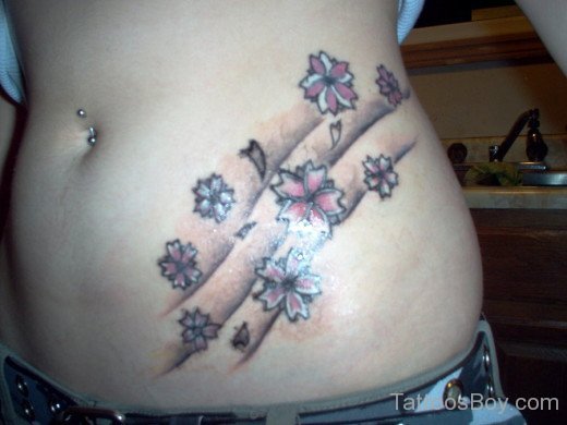 Stylish Flower Tattoo Design