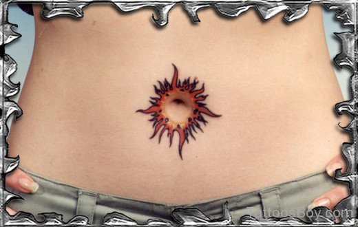Sun Belly Tattoo