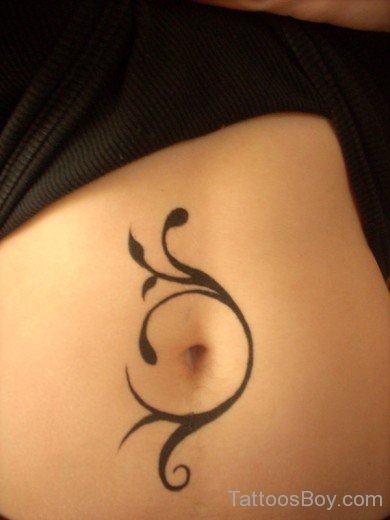 Super Belly Tattoo Design