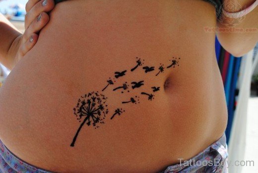 Tree Tattoo Design On Belly