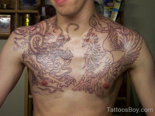 Unbelievable Dragon Tattoo On Chest