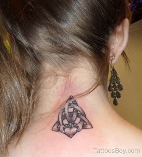 knot Tattoo On Back Neck