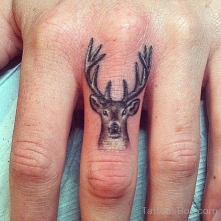 Amazing Dear Tattoo On Finger