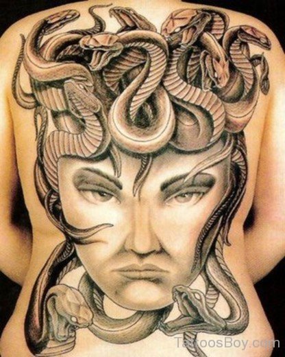 Amazing Snake Tattoo On Back Body