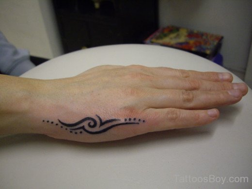 Amazing Tribal Tattoo On Hand