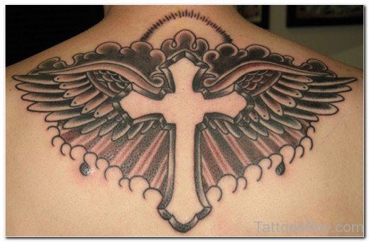 Angle Wings Tattoo On Back