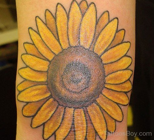 Attractive Sunflower Tattoo