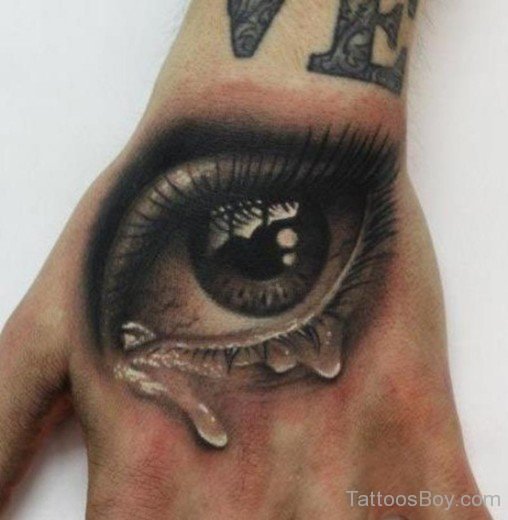 Attractive Eye Tattoo On Hand