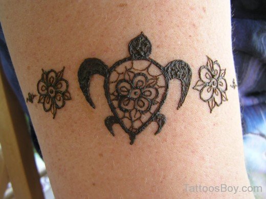 Attractive Turtle Tattoo Design