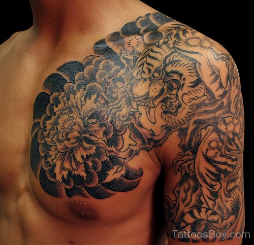 Tiger Tattoo On Chest