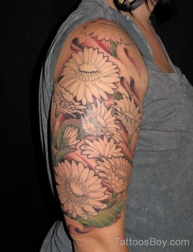 Beautiful Daisy Flower  Tattoo Design