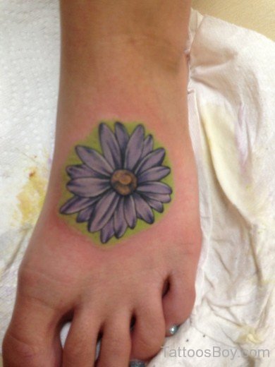Elegant Flower Tattoo On Foot