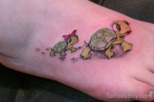 Beautiful Turtle Tattoo On Ankle