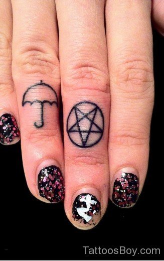 Gloomy Tattoo On Finger