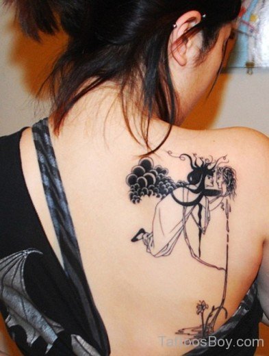 Dark Angel Tattoo On Back