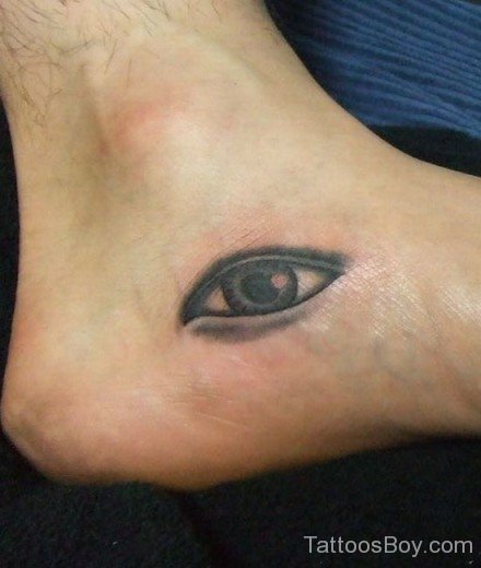 Gloomy Eye Tattoo On Ankle