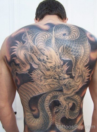 Fabulous Dragon Tattoo On Back Body