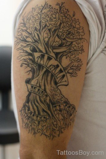 Fabulous Tree Tattoo On Solder