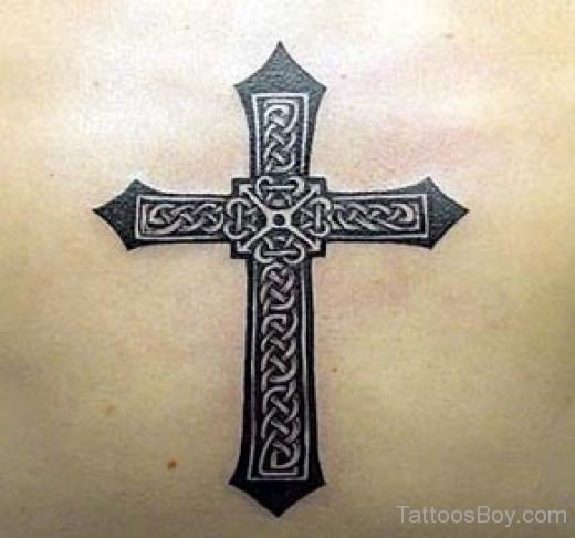 Fine Cross Tattoo Design