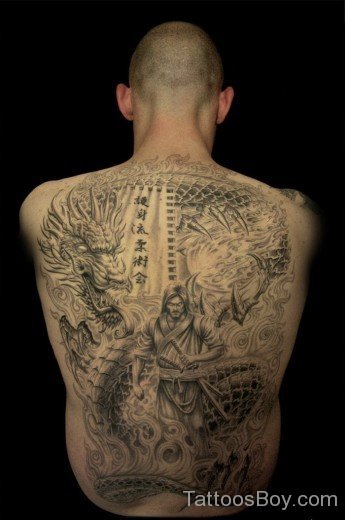 Unblievable Dragon Tattoo On Back