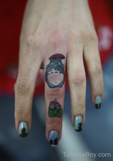 Funny Tattoo On Finger