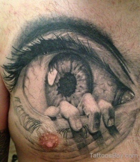 Fantastic Eye Tattoo On Chest