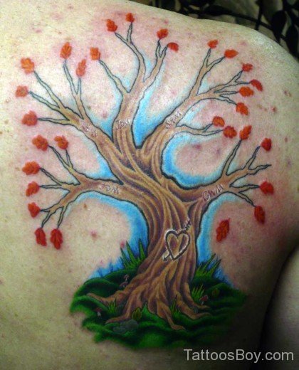 Gorgeous Tree Tattoo On Back