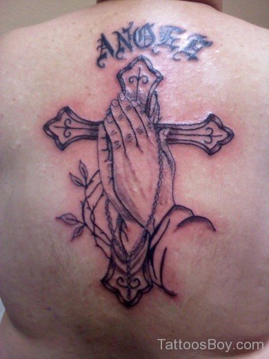 Impressive Cross Tattoo On Back