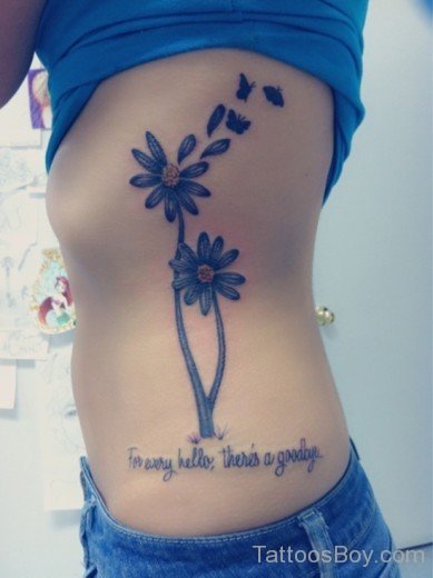 Impressive Daisy Flower On Rib