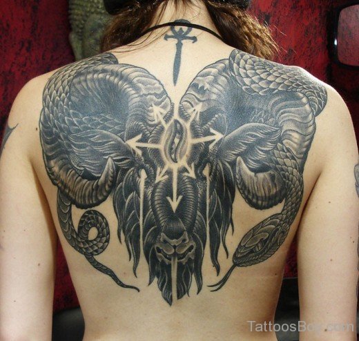 Impressive Snake Tattoo On Back