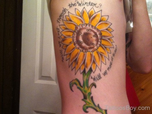 Memorial Sunflower Tattoo 