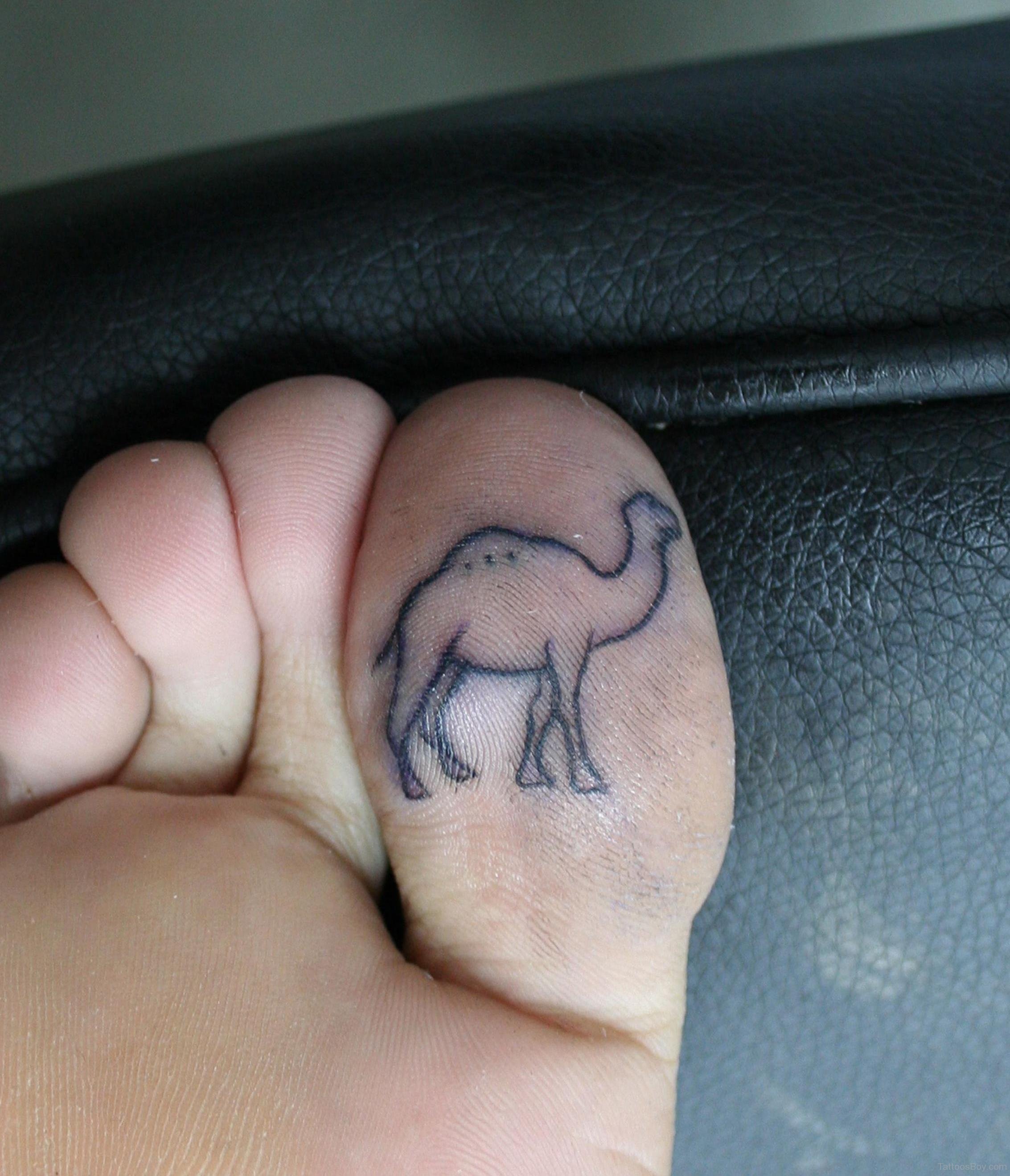 Nice Camel Tattoo On Toe.