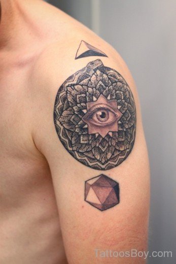 Impressive Eye Tattoo On Shoulder