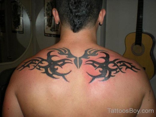 Nice Tribal Tattoo On Back