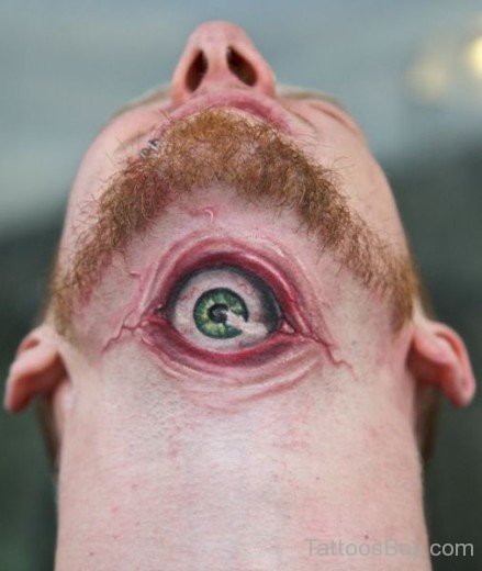 Nice Eye Tattoo On Neck